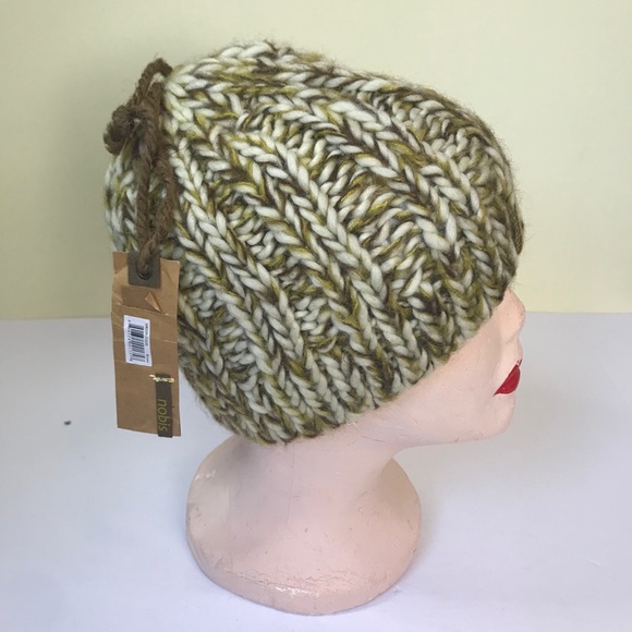 Nobis NEW Wool Knit Toque Beanie Hat Shroom Boho Sweater Warm - Picture 2 of 14